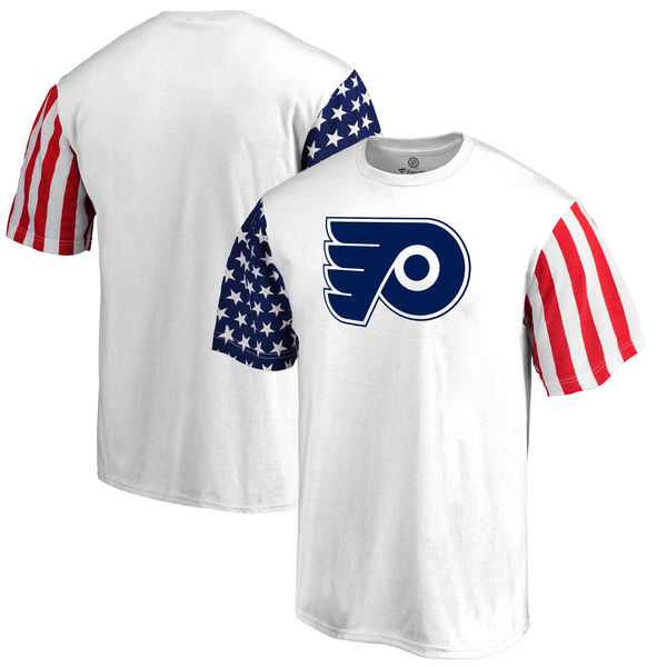 Men's Philadelphia Flyers Fanatics Branded Stars & Stripes T-Shirt White FengYun,We sell and wholesale Men's Philadelphia Flyers Fanatics Branded Stars & Stripes T-Shirt White FengYun on line form chian!